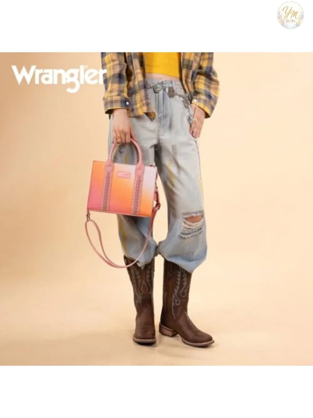 Wrangler Tote Bag for Women Designer Satchel Handbags Top-handle Purse with